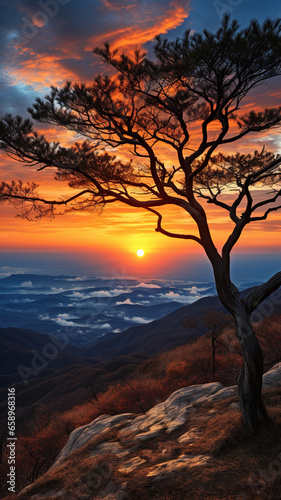 The natural landscape of Valley during the sunset