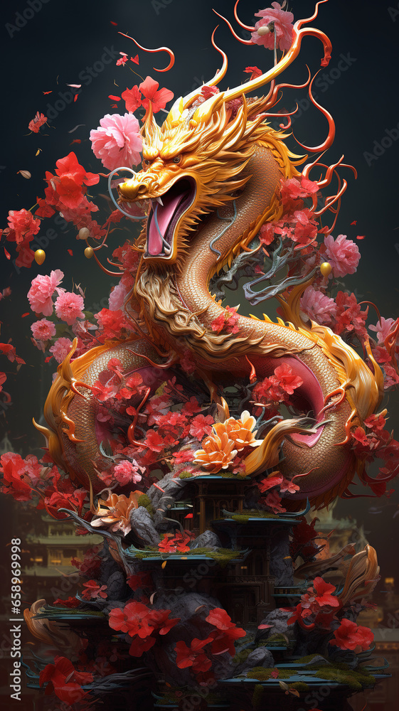 Obraz premium Zodiac Dragon of the Twelve China