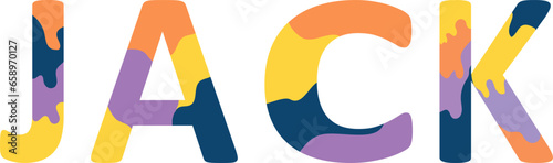 Jack Colorful 3d Abstract Text name