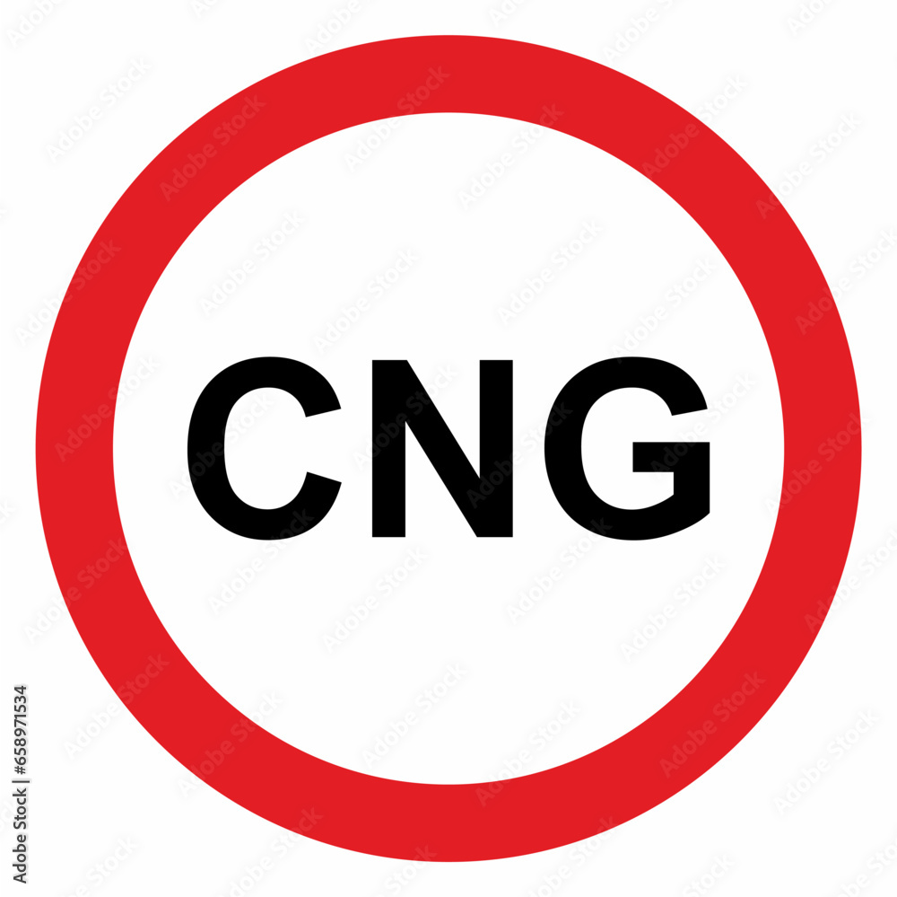 No transit transport CNG, no entry for CNG vehicles, roadsign, traffic sign, vector No transit transport CNG, no entry for CNG vehicles, roadsign, traffic sign, vector