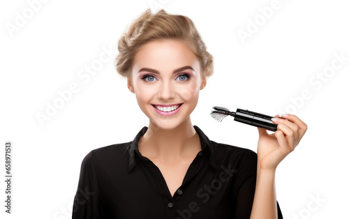 Radiant Makeup Artist on isolated background