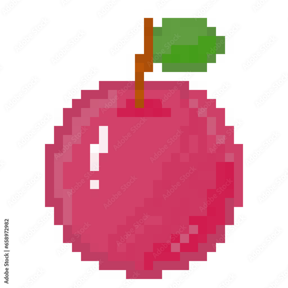 Pixelated apple