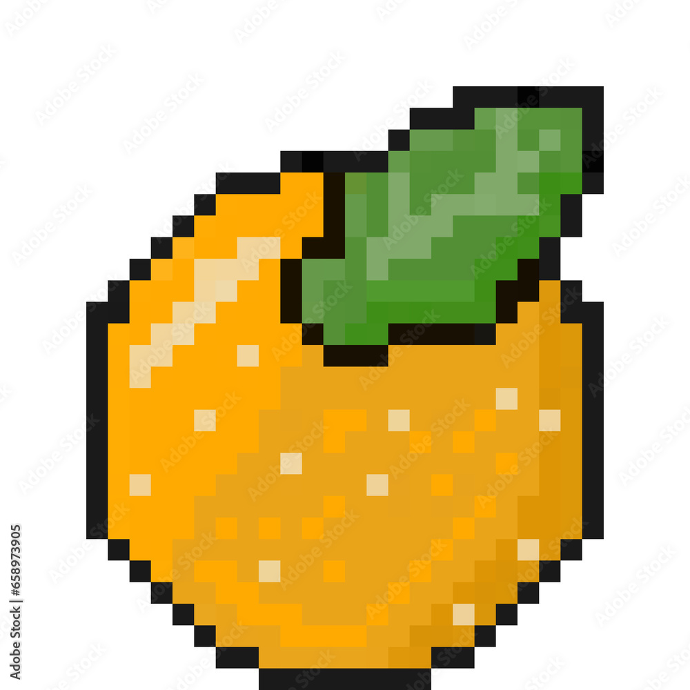 Pixelated orange