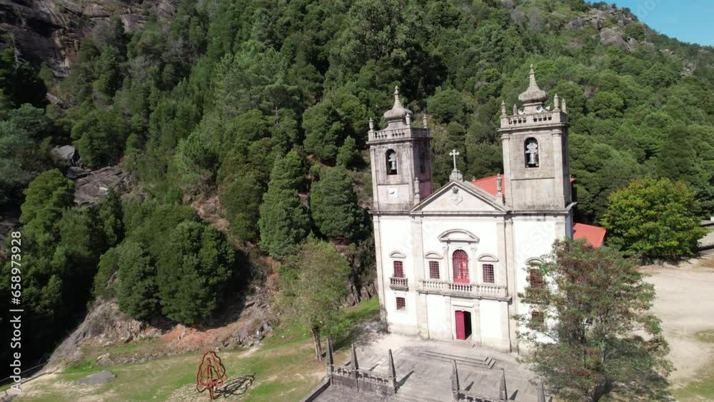 Aerial View Village and Sanctuary of Senhora da Peneda. Gerês, Portugal Aerial View Village and Sanctuary of Senhora da Peneda. Gerês, Portugal