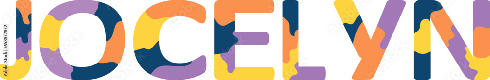 Jocelyn Colorful 3d Abstract Text name Jocelyn Colorful 3d Abstract Text name