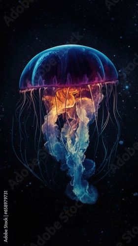Floating jellyfish.