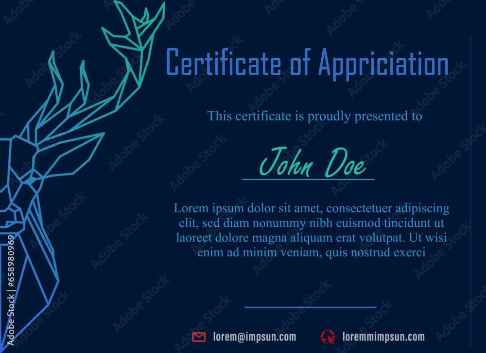 Naklejka premium Professional Achievement Certificate Template