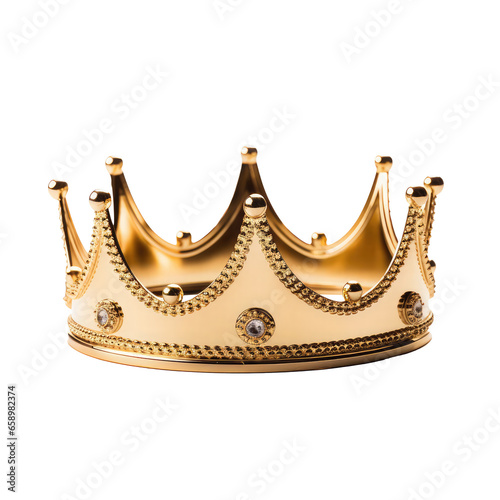 gold crown isolated on white