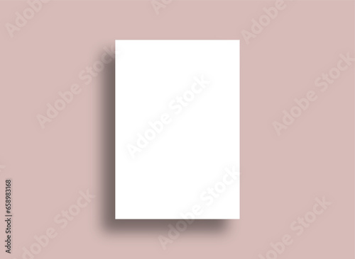 a4 paper sheet Mockup, letter or invitation. © Ashraful
