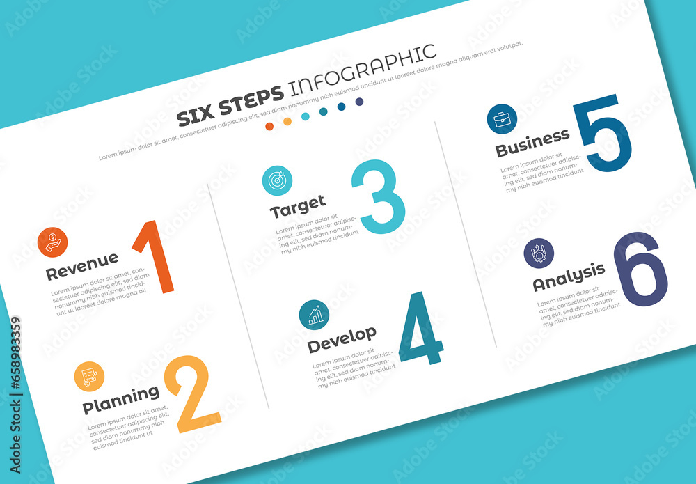 Process and Step Infographic Template Stock Template | Adobe Stock
