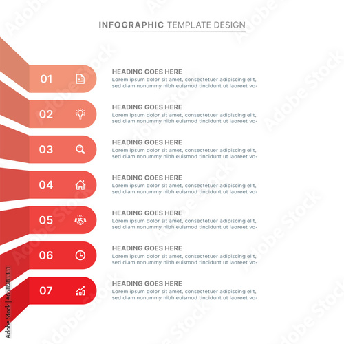 Modern Infographic Design Template with Seven Options