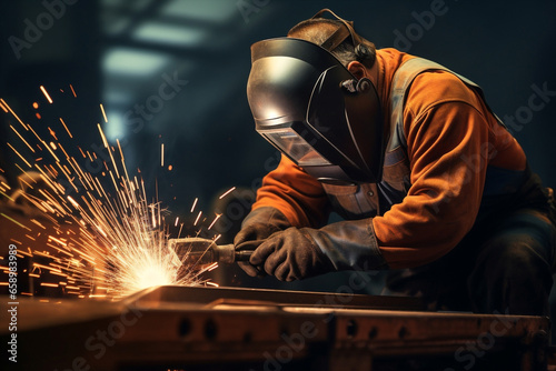 Furnace factory metallurgy welder iron industrial people steel foundry metal photo