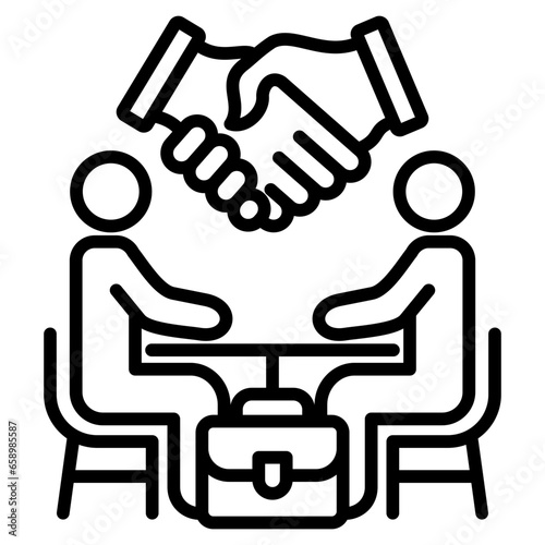 Business etiquette icon
