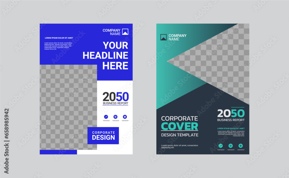 Modern business annual report template Modern business annual report template