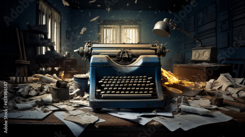 An old-fashioned typewriter 