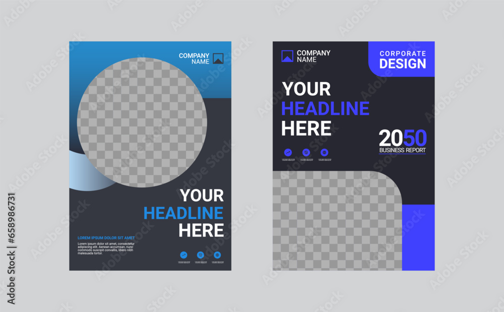 Modern business annual report template Modern business annual report template