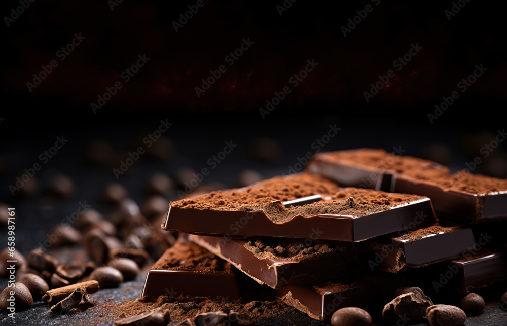 chocolate imagery in a minimalistic photographic approach, artistic arrangement and ambiance, wiTh empty copy space chocolate imagery in a minimalistic photographic approach, artistic arrangement and ambiance, wiTh empty copy space