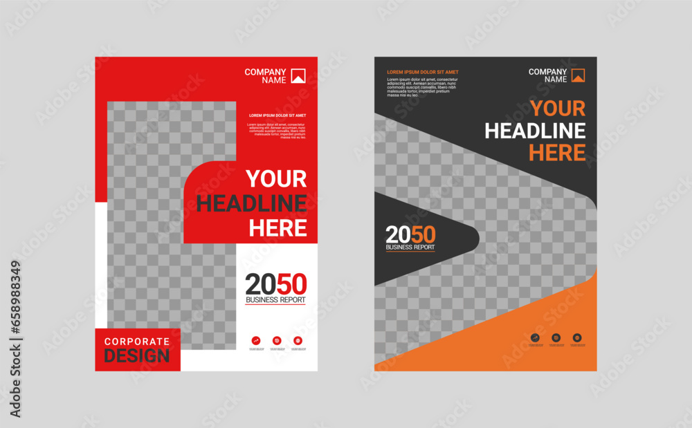 Modern business annual report template