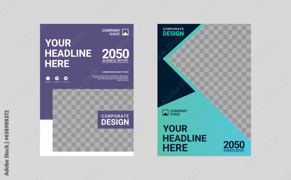 Modern business annual report template Modern business annual report template