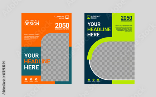 Modern business annual report template