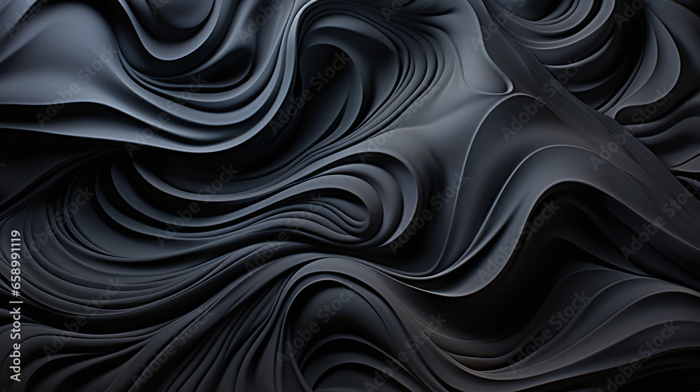 Intricate 3D geometric patterns unfolding within the ebony muscular fiber. Intricate 3D geometric patterns unfolding within the ebony muscular fiber.