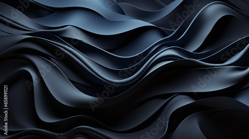 Dark, sinuous fibers performing a complex, abstract 3D dance of shapes.