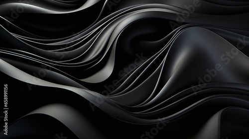 The interplay of ebony muscular strands, creating intricate 3D abstract geometries.