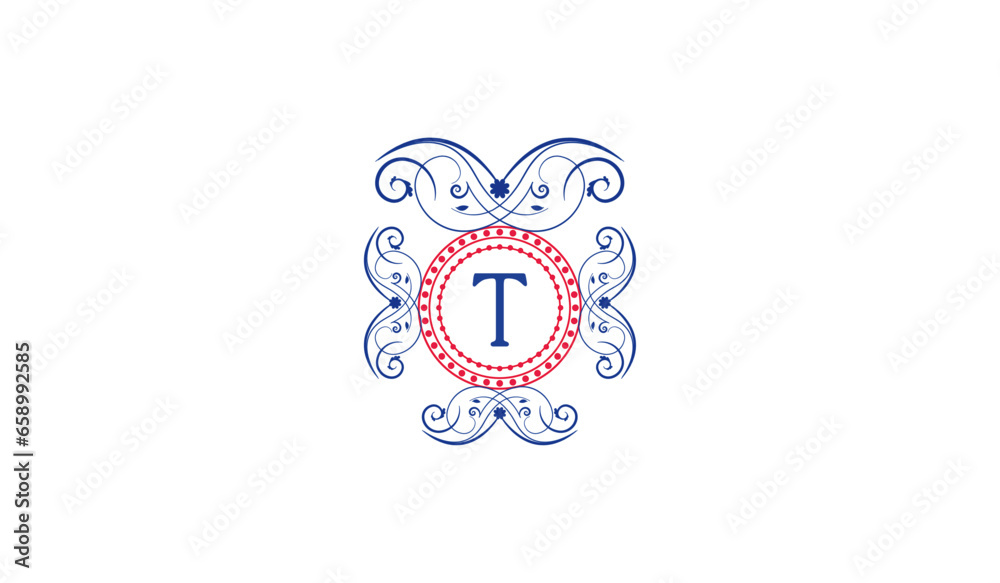 Luxury Blue Butterfly Logo T