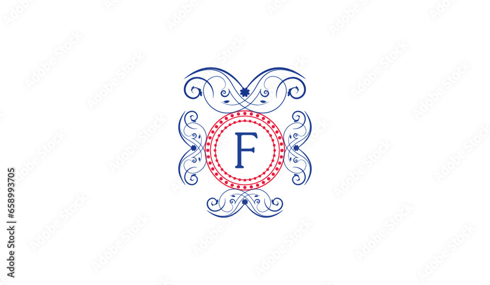Luxury Blue Butterfly Logo F