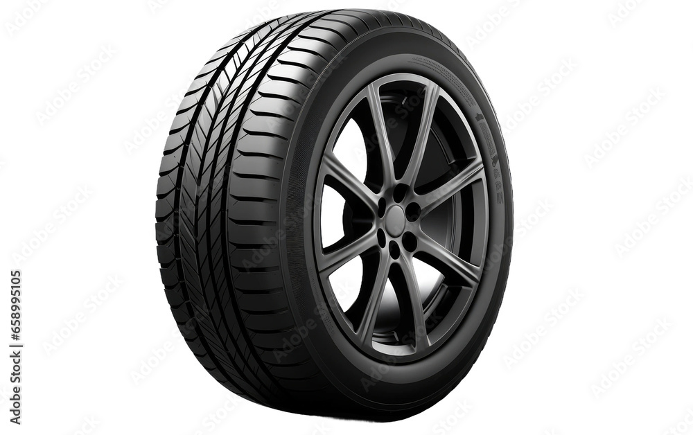 Tire Crafted for Quiet Rides on isolated background