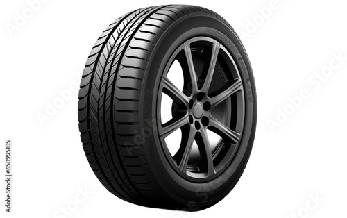 Tire Crafted for Quiet Rides on isolated background