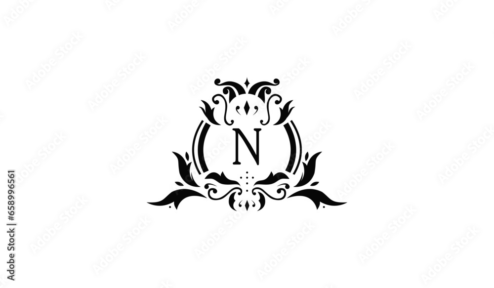 Fototapeta premium Luxury Frog on a Fire Logo N