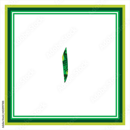 Green nature Arabic alphabets green leaves bold font