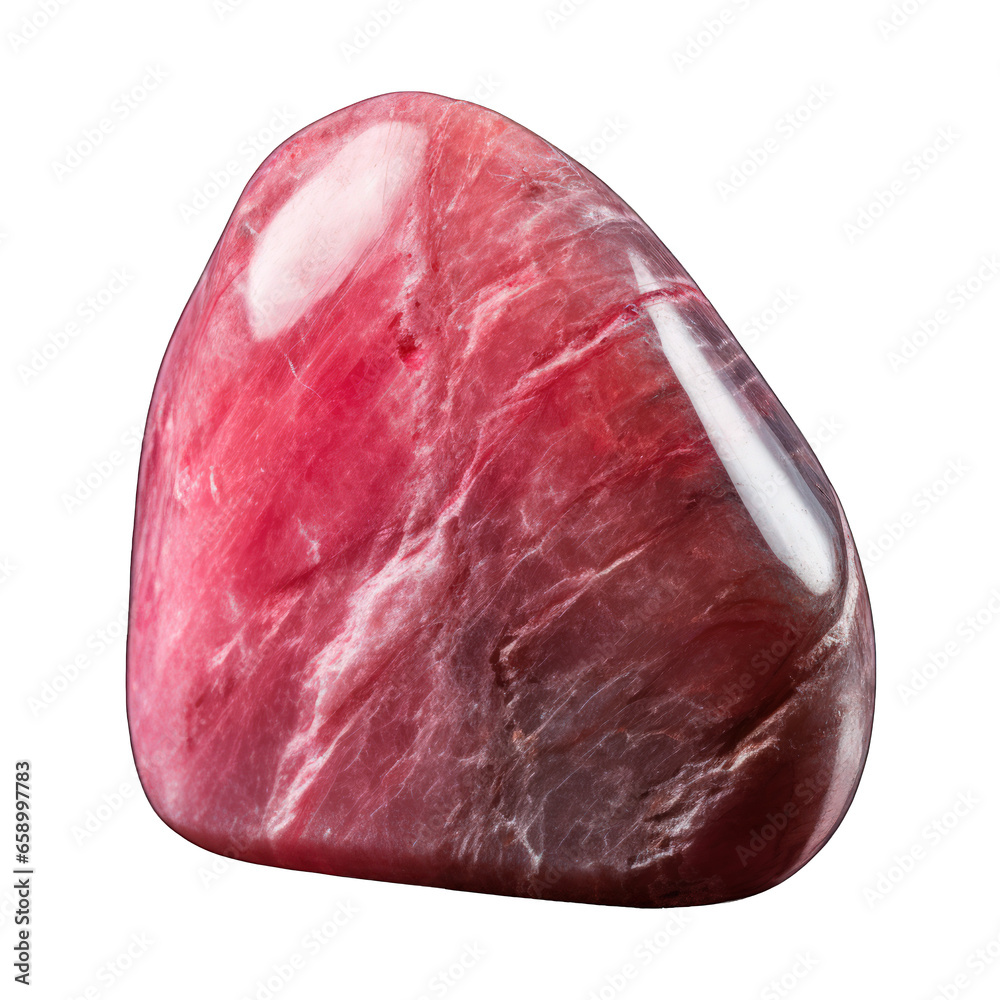 A vibrant, rough textured pink stone with irregular, unique shape is displayed on a transparent background. Generative AI A vibrant, rough textured pink stone with irregular, unique shape is displayed on a transparent background. Generative AI