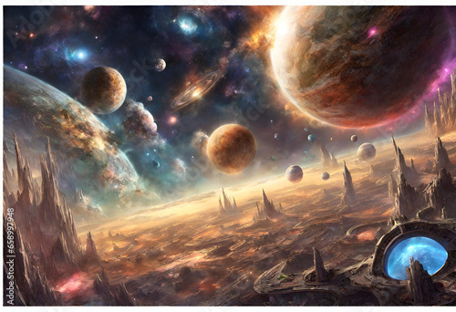 Galactic Dreams, Celestial Adventure, Space Beauty, Cosmic Vista, Astral Majesty