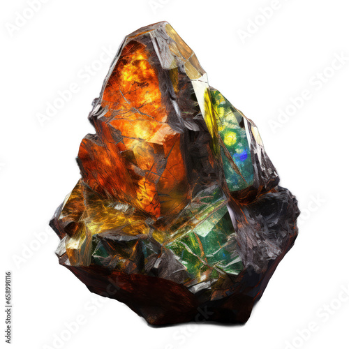 Earth element stone mineral displayed on a transparent background  depicting its natural colors and unique structure. Generative AI