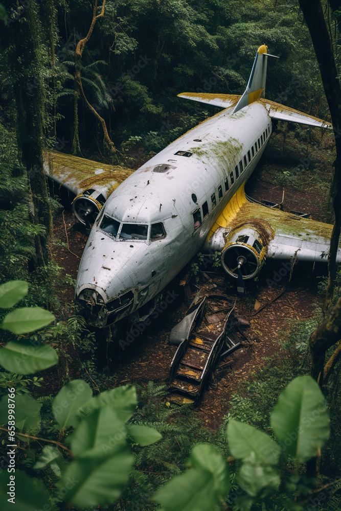 custom made wallpaper toronto digitalAbandoned Plane in the Forest