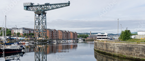 Crane in Port Glasgow at James Watt Dock photo
