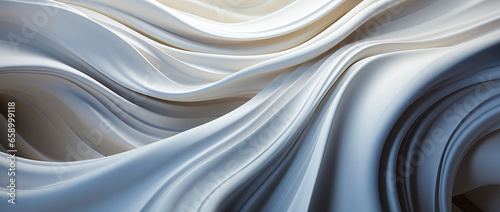 Abstract 3D shapes forming a background for the white muscular fiber.