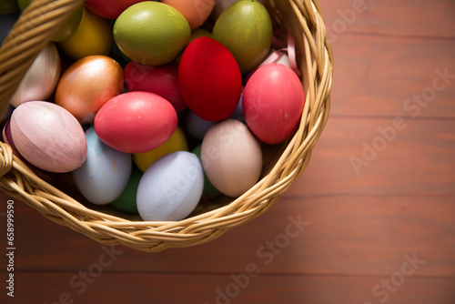 basket with eggs