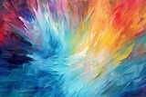 Brush strokes on vibrant watercolor background. Generative AI