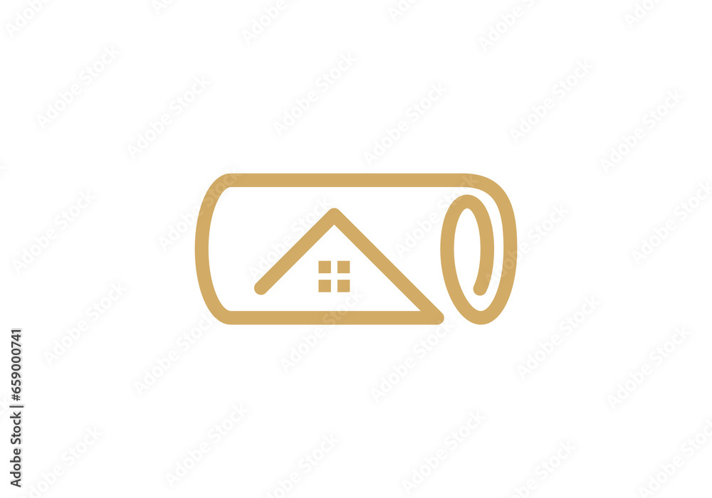carpet and home logo design. simple modern line symbol vector carpet and home logo design. simple modern line symbol vector