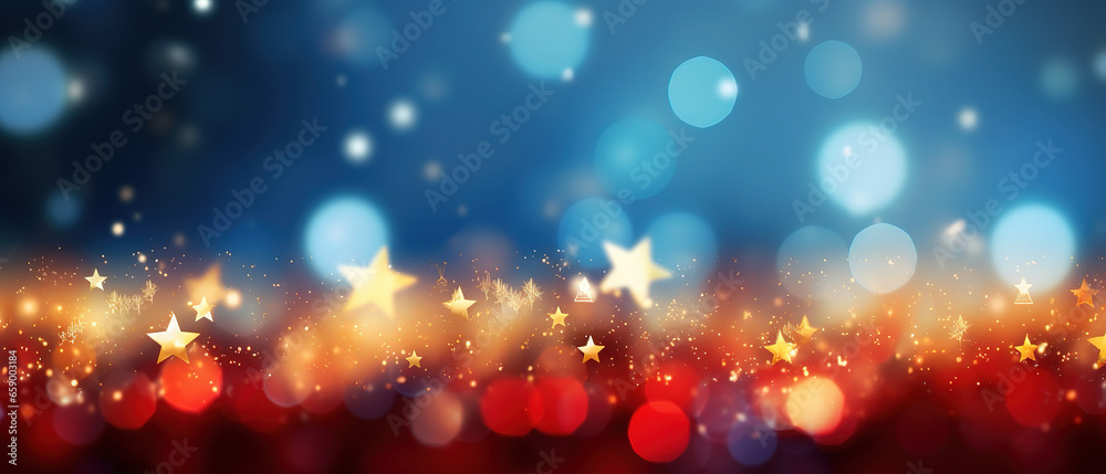 Abstract background with star Dark blue and gold particle Abstract background with star Dark blue and gold particle