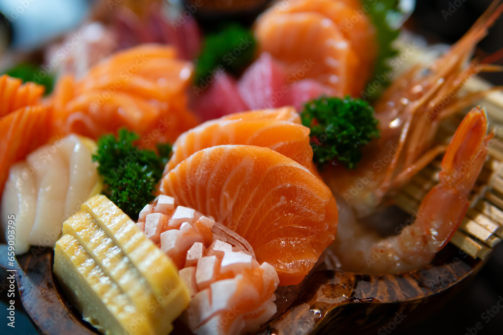 Close up Japanese food in the restuarant Close up Japanese food in the restuarant