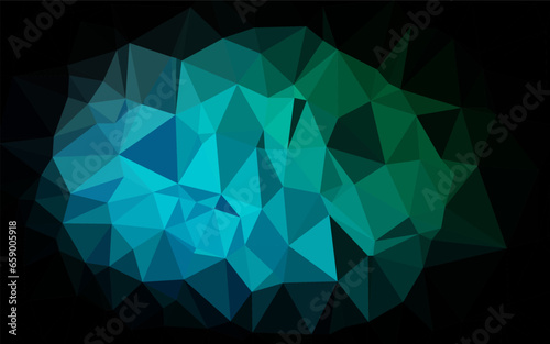 Light Blue, Green vector polygonal template. A vague abstract illustration with gradient. Completely new template for your business design.