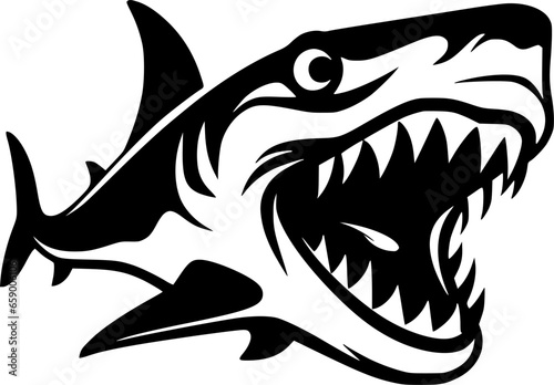Shark | Black and White Vector illustration