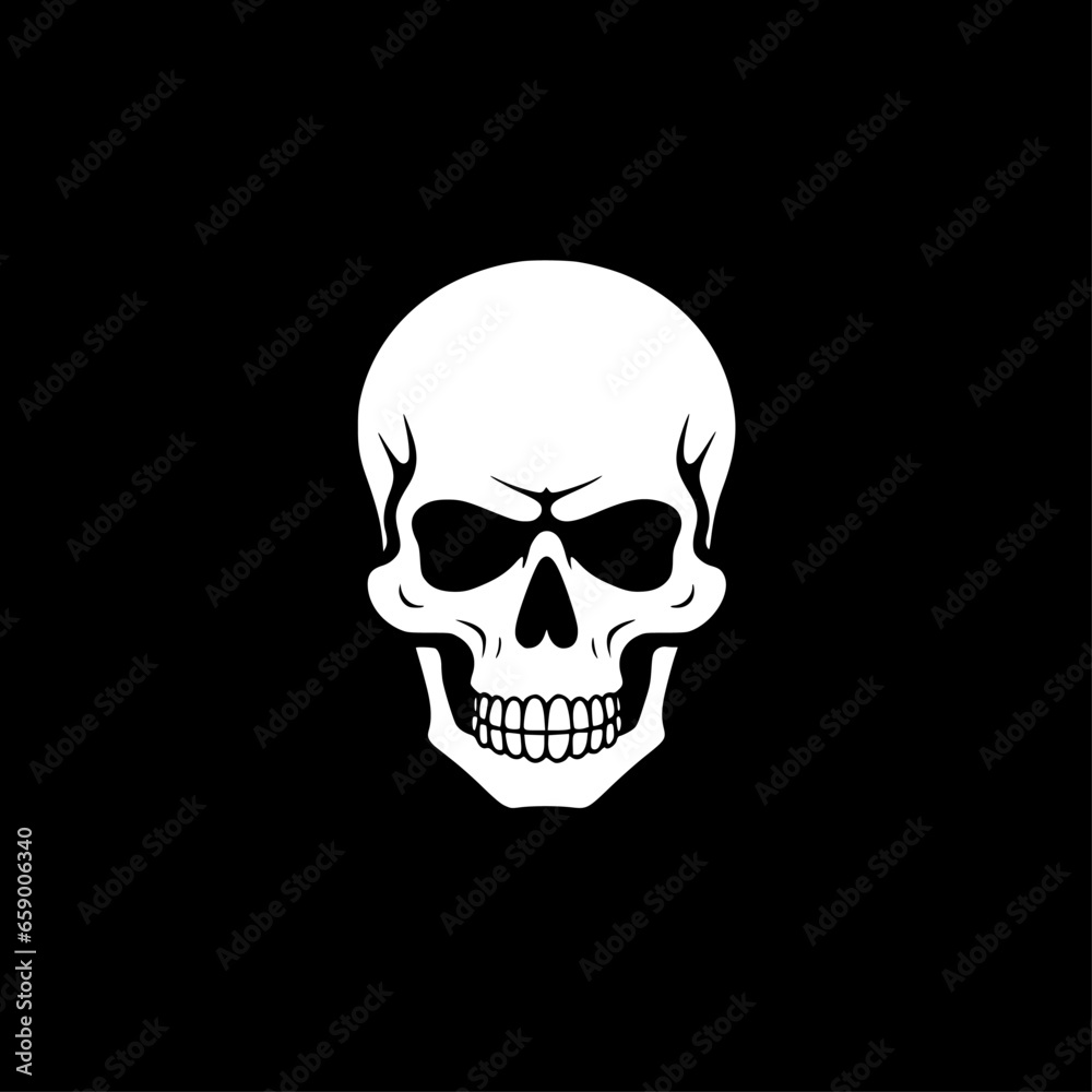 Skull | Black and White Vector illustration Skull | Black and White Vector illustration