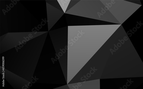 Dark Silver, Gray vector polygon abstract layout. Colorful illustration in Origami style with gradient. Completely new design for your business.