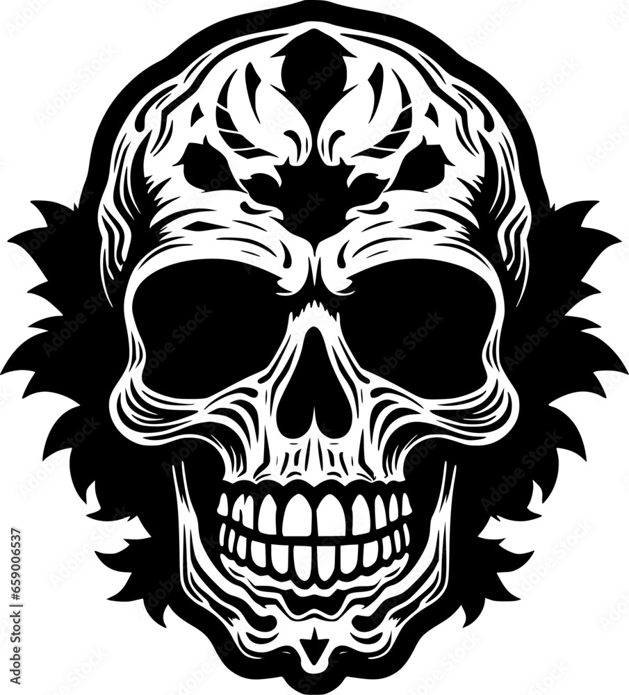 Obraz premium Skull - High Quality Vector Logo - Vector illustration ideal for T-shirt graphic