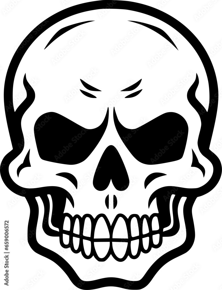 Skull | Black and White Vector illustration Skull | Black and White Vector illustration